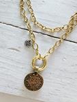 Cadena eslabones aro y moneda golden | 573 | Bohemian Barcelona, freespirit, lifestyle.