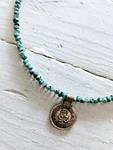 Gargantilla turquoise moneda | NOM104 | Bohemian Barcelona, freespirit, lifestyle.