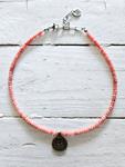 Gargantilla coral pastel moneda | NOM104 | Bohemian Barcelona, freespirit, lifestyle.