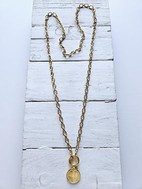 Cadena eslabones aro y moneda golden | 573 | Bohemian Barcelona, freespirit, lifestyle.